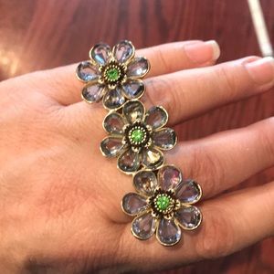 Betsey Johnson Floral Double Stretch Ring
